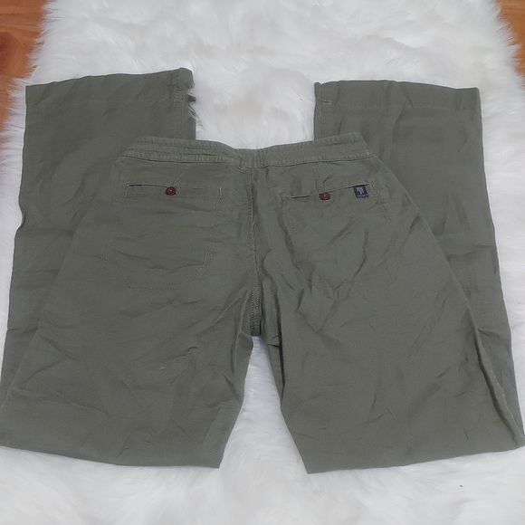 The North Face khaki, linen blend, wide leg pants with drawstring waist - Picture 8 of 10